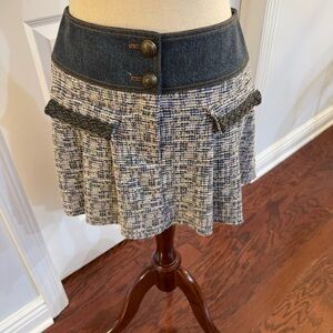 Ramy Brook Jessie Skort Size 2 Indigo Tweed